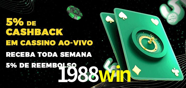 Promoções do cassino ao Vivo 1988win